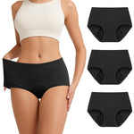 Period Underwear for Women Cotton Heavy Flow Leakproof Briefs 3 Pack