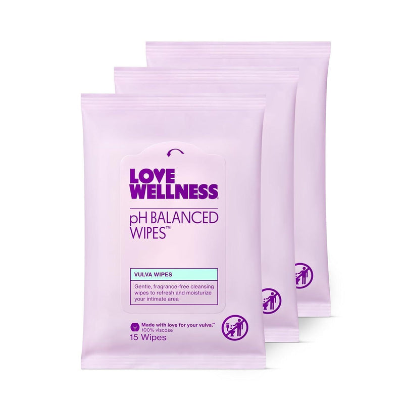 pH Balanced Wipes | Fragrance-Free | Travel Size | 3-Pack