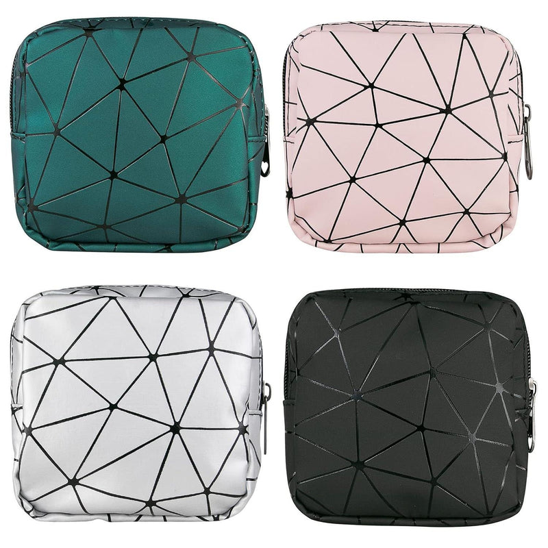 Sanitary Napkin Storage Bags 4 Pcs Menstrual Cup Pouches Nursing Pad Holder Tampon Bags Portable Period Kit Bag Feminine Product Pouch for Girls for Pads and Tampons with Zipper