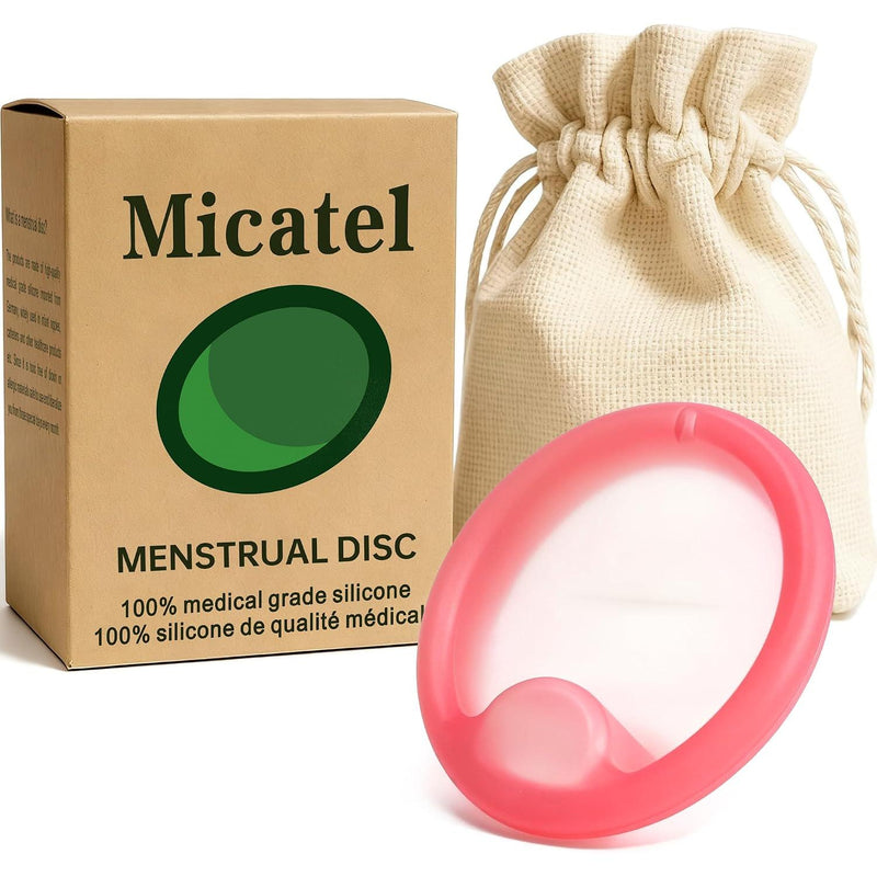 Soft Rose Menstrual Disc Small – Reusable Medical-Grade Silicone Period Disc | Leak-Free 12H Protection, Flexible & Body-Safe Design | Eco-Friendly Tampon Alternative for Women