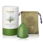 Soft Menstrual Cup - Medical Grade Silicone Reusable Period Cup - BPA Free Comfortable Flexible Menstrual Cup Heavy Flow (Green, Regular) (Regular (Pack of 1), Green)