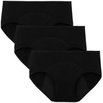 Period Underwear for Women Teens Leak-Proof Menstrual Cotton Protective Hipster Panties 3-Pack