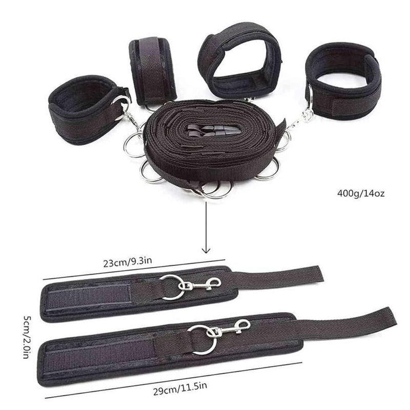 Bed Restraint Straps for King Size Bed Straps Adult Play Queen Sized Bed Sex Tie Downs for Adults Couples Restraints for Bed Bondaged Kit Sex Chain and Handcuffs Set for Adult Bedroom Toys Sweater