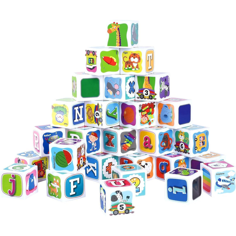Abc Building Blocks For Toddlers 1 3, 28 Pcs Plastic Baby Alphabet Letters
