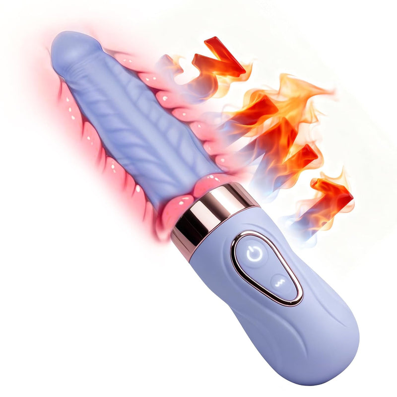 Sex Machine Wriggling Dildo Vibrator Adult Sex Toys, 7 Wriggling Modes & 9 Vibrating Clitoral Nipple Massagers, Soft Silicone Dildo G Spot Stimulator Pleasure Tools For Female Couples Games