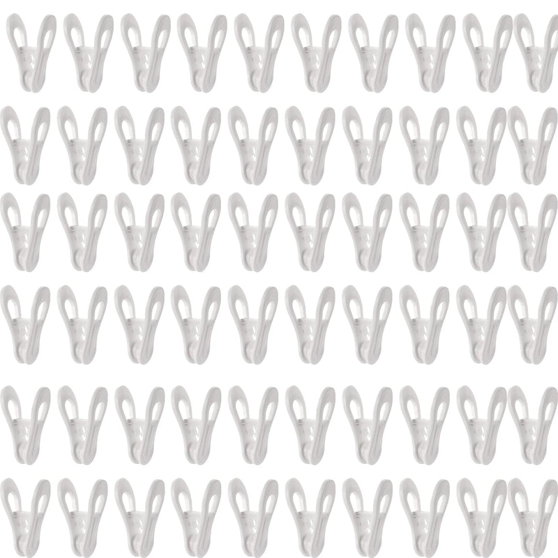 60 Pack Plastic Hanger Clips For Hangers, Multi-Purpose Baby Hanger Clips, Plast