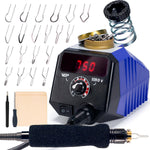 Adjustable Wood Burning Kit for Pyrography and Leather Burning with 20 Interchangeable Tips