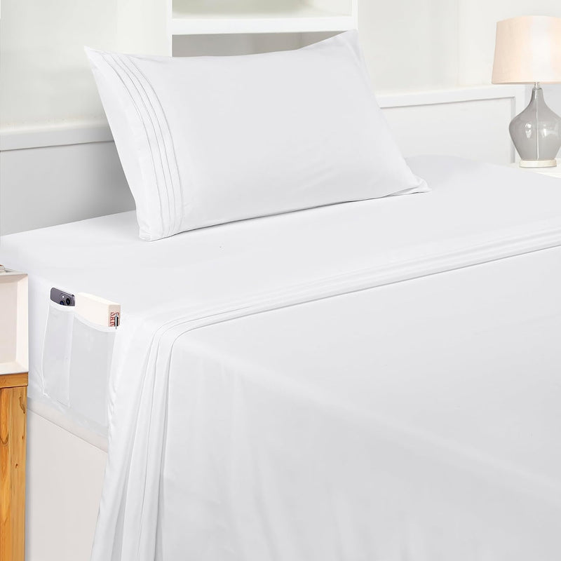 Twin Sheet Set – Soft Microfiber 3 Piece Hotel Luxury Bed Sheets With Deep Poc