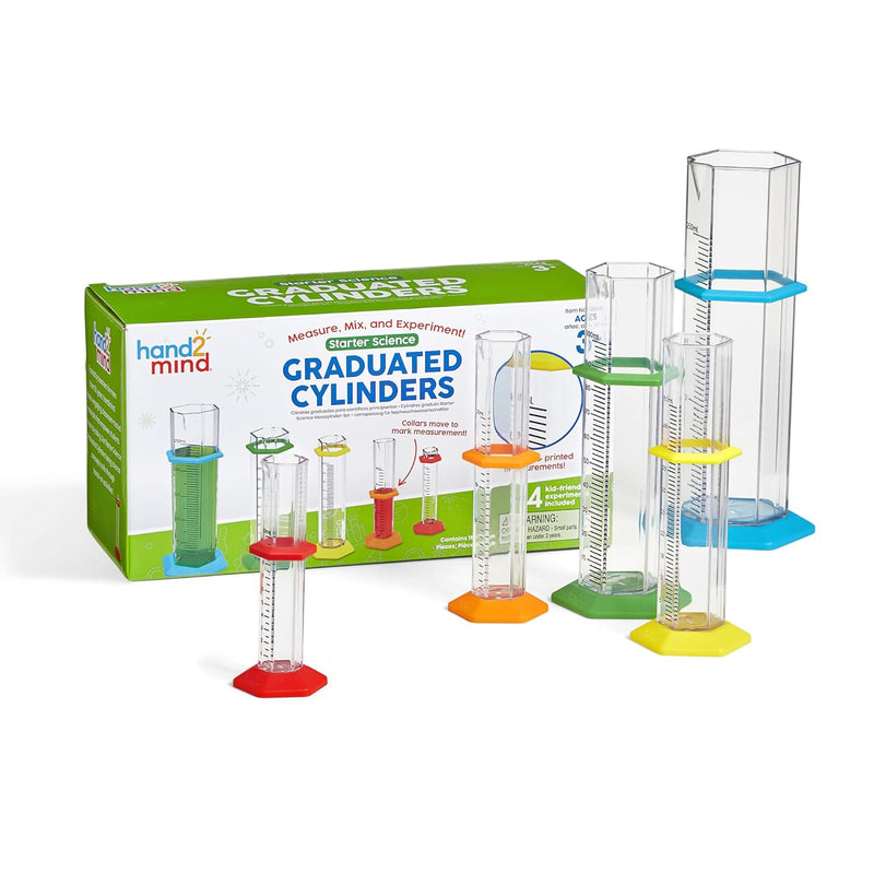 hand2mind Starter Science Graduated Cylinder Set, Science Lab Equipment Kid