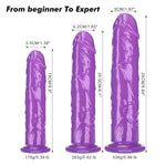 Big Realistic Dildo With Powerful Suction Cups, Soft Lifelike Beginner Sex Toy For Female/Male/Gay, Female (Purple, Xl)