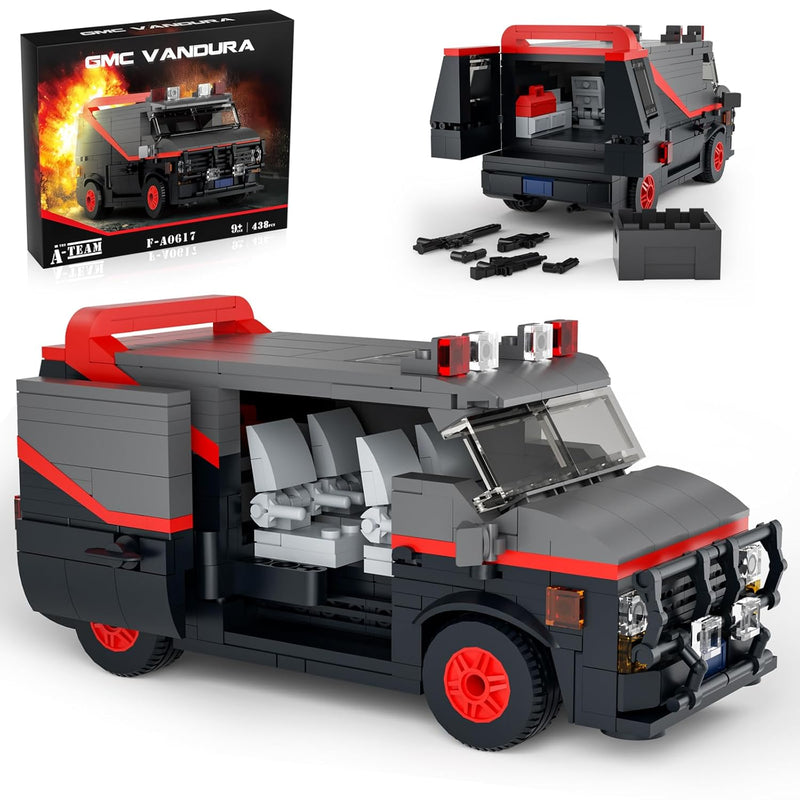 The A Team Van Building Block Kit, 1983 Gmc Vandura Building Set, A Team Bl