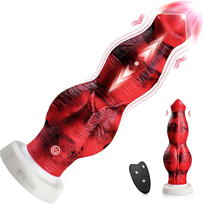 Thrusting Dildo Women Sex Toys - 10" Knot Huge Dildo Sex Toy With 7 Vibration 7 Thrust Mode, Silicone Suction Cup Thick Dildos Anal G Spot Vibrator Adult Toys For Women Couples Adult Sex Toys & Games