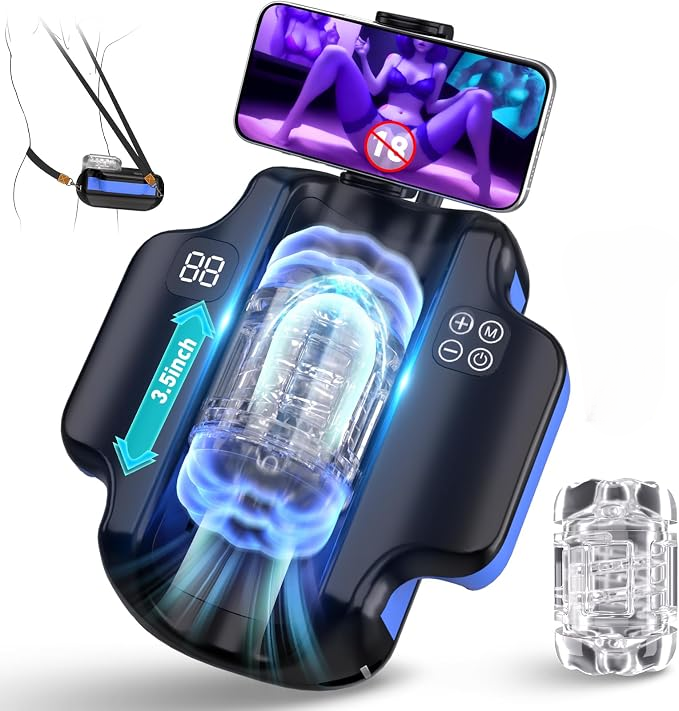 Automatic Male Masturbator with Telescopic Thrusting, Dual Sleeves & Adjustable Speeds