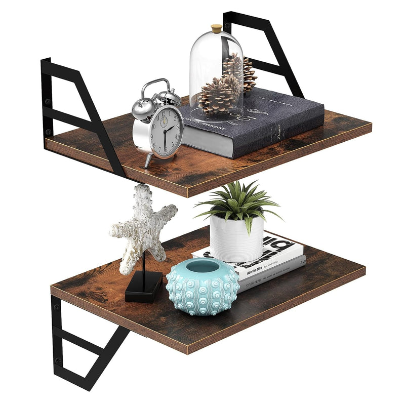Set Of 2 Deep Floating Shelves; Wall Mounted Book Shelf For Living Room, Bedro