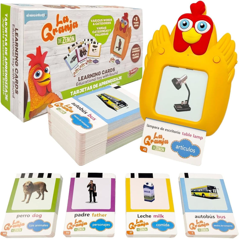 La Granja De Zenon Bartolito Toddlers Spanish English Talking Flash Cards W