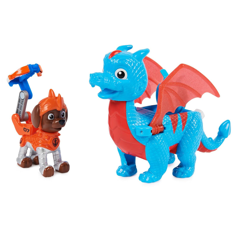 Paw Patrol, Rescue Knights Zuma and Dragon Ruby Action Figures Set, Kids To