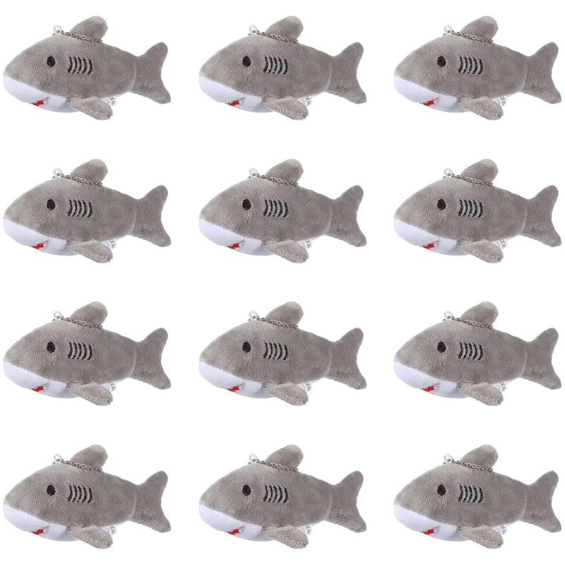 12 Pcs Shark Party Favors Mini Shark Stuffed Animal Shark Plush Toys Shark