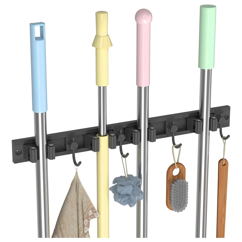 Toovem Mop Broom Holder Wall Mount, Broom Organizer Mop And Broom Storage Tool R