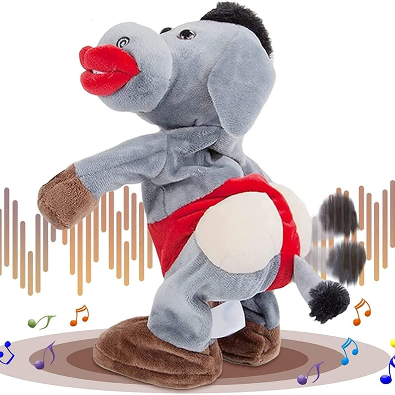 Dancing And Singing Donkey Toy, Shaking Donkey Stuffed Animal Interactive Musi