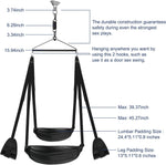 Heavy-Duty 360° Spinning BDSM Ceiling Swing with Adjustable Slings & Soft Pads