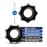 Stay Hard Nutz Super Elastic Cock Rings - Soft And Stretchy - Increase Stamina And Enjoy Harder Erections - Tear Resistant Elastomer - Two Included C Rings - Sex Toy For Men Couples