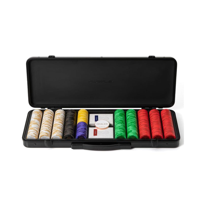 Godel 14G Clay Poker Chips Set For Texas Hold’Em, 500 Pcs [With Numbered Va