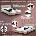 Bdsm Bondage Sex Toys Restraints Bed Restraints Sex Straps Set With Adjustable Handcuffs Ankle Cuff Cross Waist Strap Hogtie Set Bondage Gear & Accessories Sex Sling For Adult Couples Sex Games