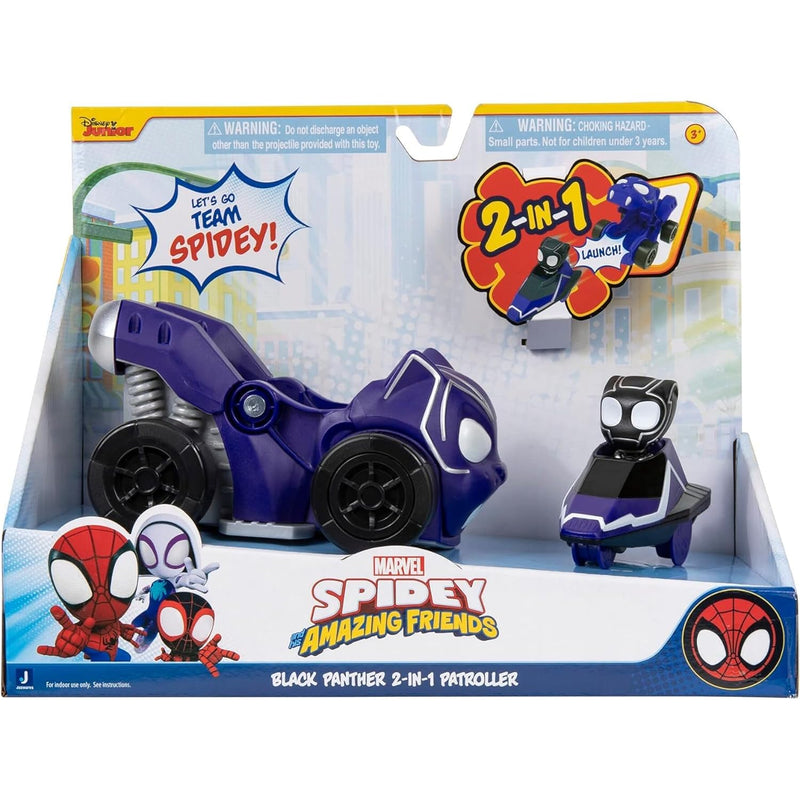 Marvel Spidey and His Amazing Friends Jump Attack Vehicle (Black Panther) -
