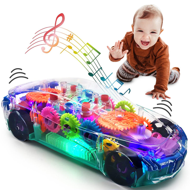 Light Up Transparent Car Toy Fun And Interactive Electric Car Toy For Kids