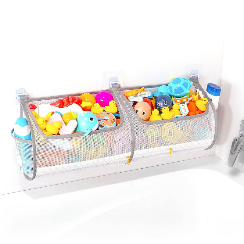 2 In 1 Bath Toy Storage Double Capacity Bath Toy Holder Helps Bath Toy Stor