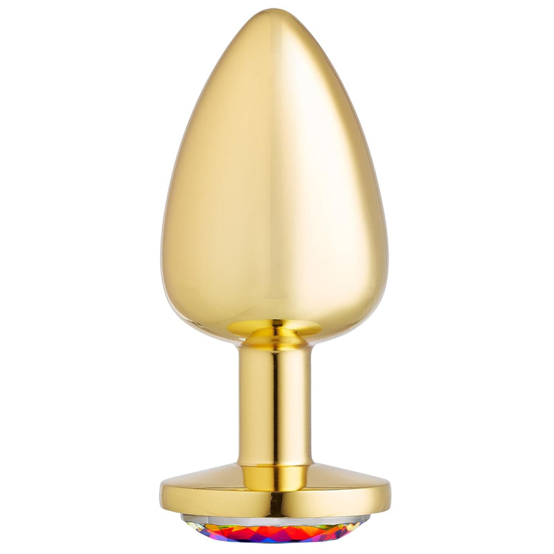 Gems Gold Chromed Anal Plug, Large