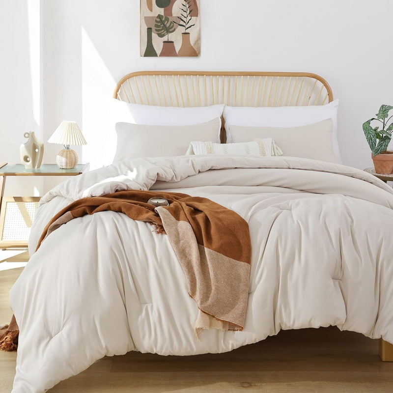 Queen Comforter Set Beige, 3Pcs Beige Comforter Set Queen (1 Boho Beige Comfor
