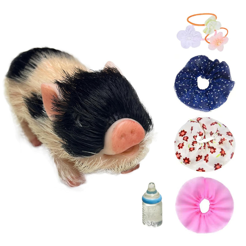 Reborn Piggy Dolls, 5 Inch Full Silicone Soft Lifelike Mini Pig Dolls Mini Rea