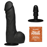 Merci - The Perfect Dildo 7.5" - With Removable Vac-U-Lock Suction Cup - Ultraskyn - For Adults Only, Black