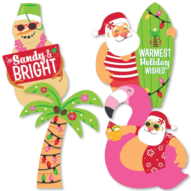 Tropical Christmas - Santa, Snowman, Palm Tree Decorations Diy Beach Santa Hol