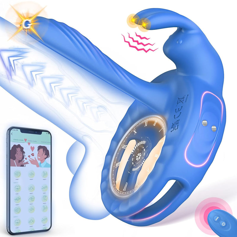 Penis Extender With G Spot Clitoris Stimulator Sex Toy For Men Male Vibrator, Adult Toys Penis Ring Cock Sleeve For Couples Man Erection Pleasure, Cockring Sexual Stimulation Device Penis Enlarger