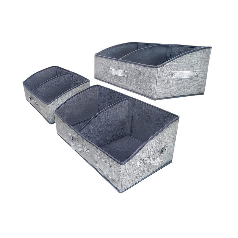 3 Packs Closet Storage Bins - Trapezoid Large Storage Box - Foldable Fabric Bask