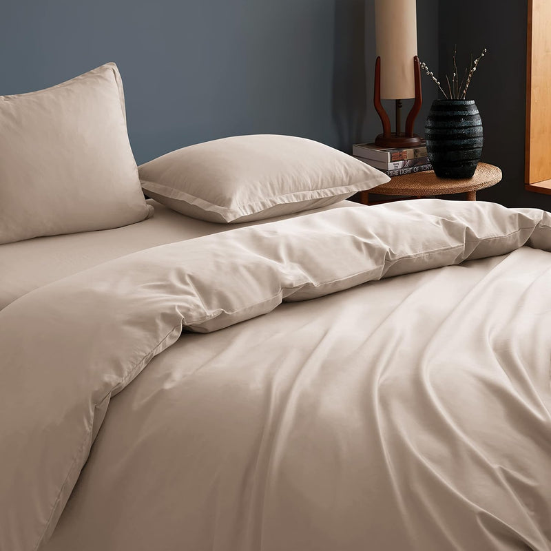 Solid Color Duvet Cover Luxury Bedding Set 400 Thread Count Egyptian Cotton Lo