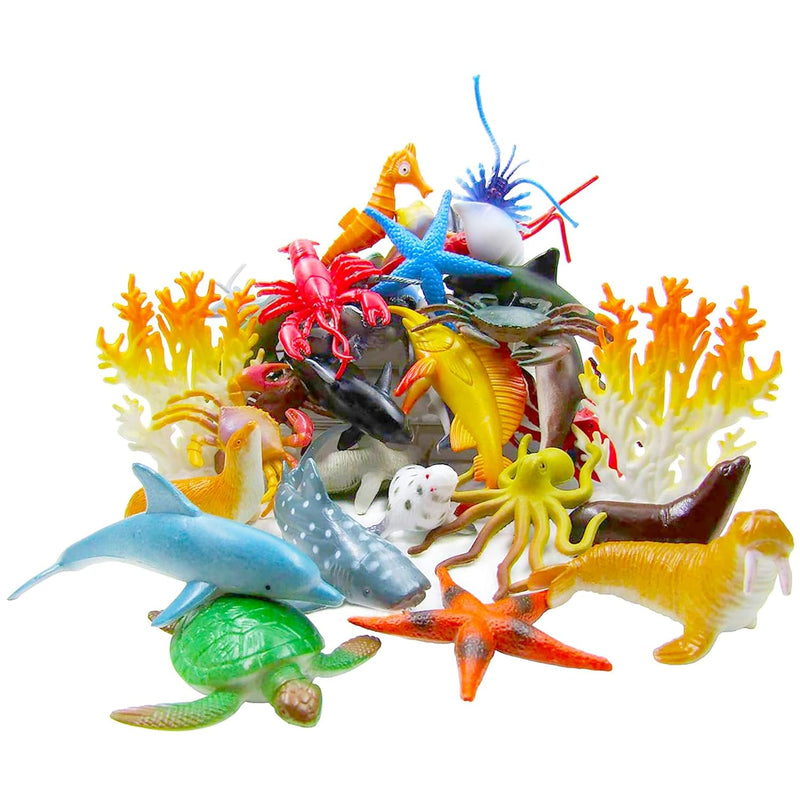 Ocean Sea Animal, Assorted Mini Sea Creatures Toys Set, Realistic Underwate