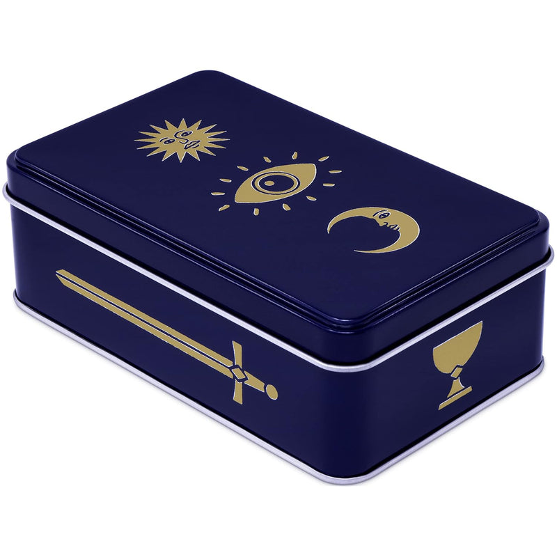Tarot Cards Storage Box Metal Tarot Card Storage Case Tin For Rider Waite Smit