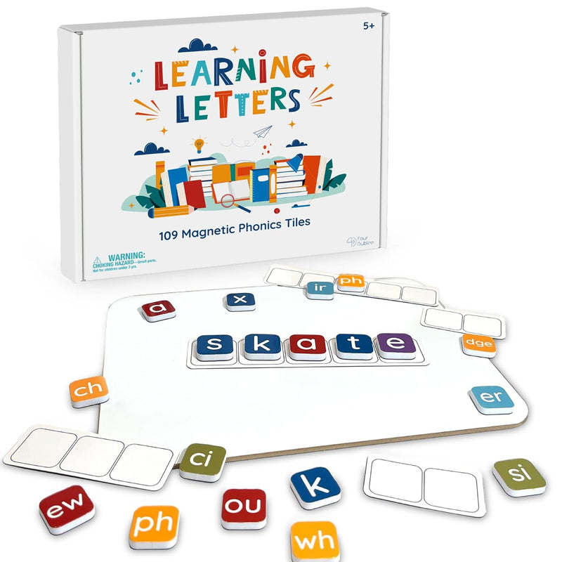 Learning Letters By Four Dublee 109 Phonics Letter Tiles With Magnetic Spel