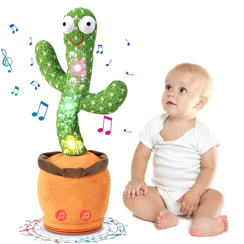 Dancing Talking Cactus Toy For Baby Toddler, Boys Girls Gifts Singing Mimic