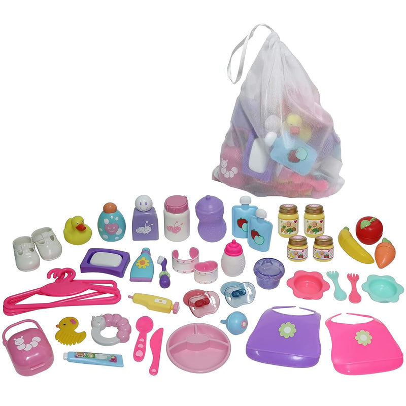Baby Nursery 45 Piece Accessory Bag For Keeps Playtime! Accessories Fit Mos