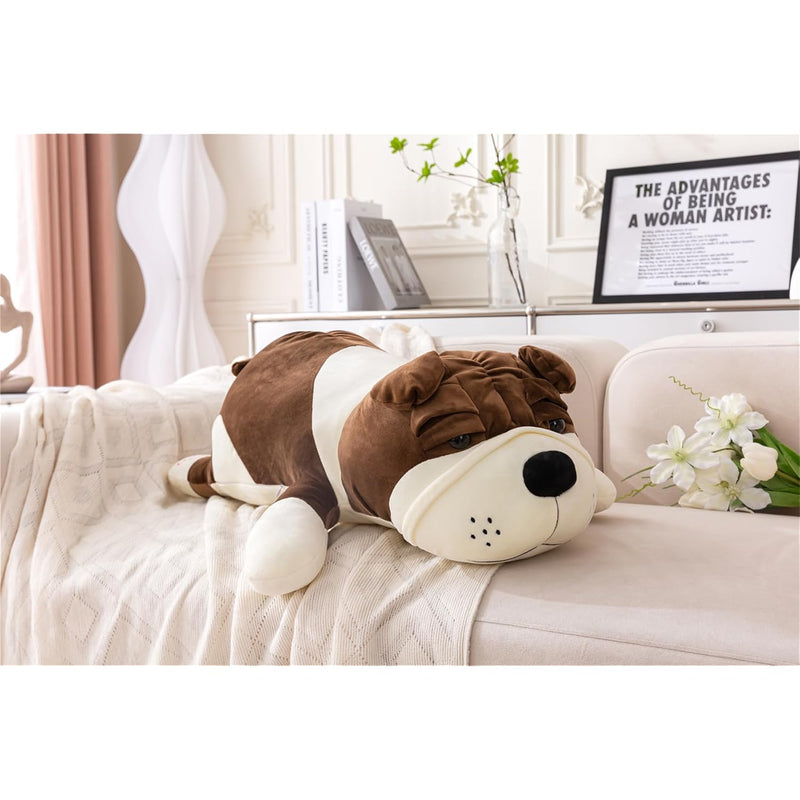 Plush Dog Big Doll Cute Cartoon Soft Dog Big Pillow Long Throw Sleeping Pillow