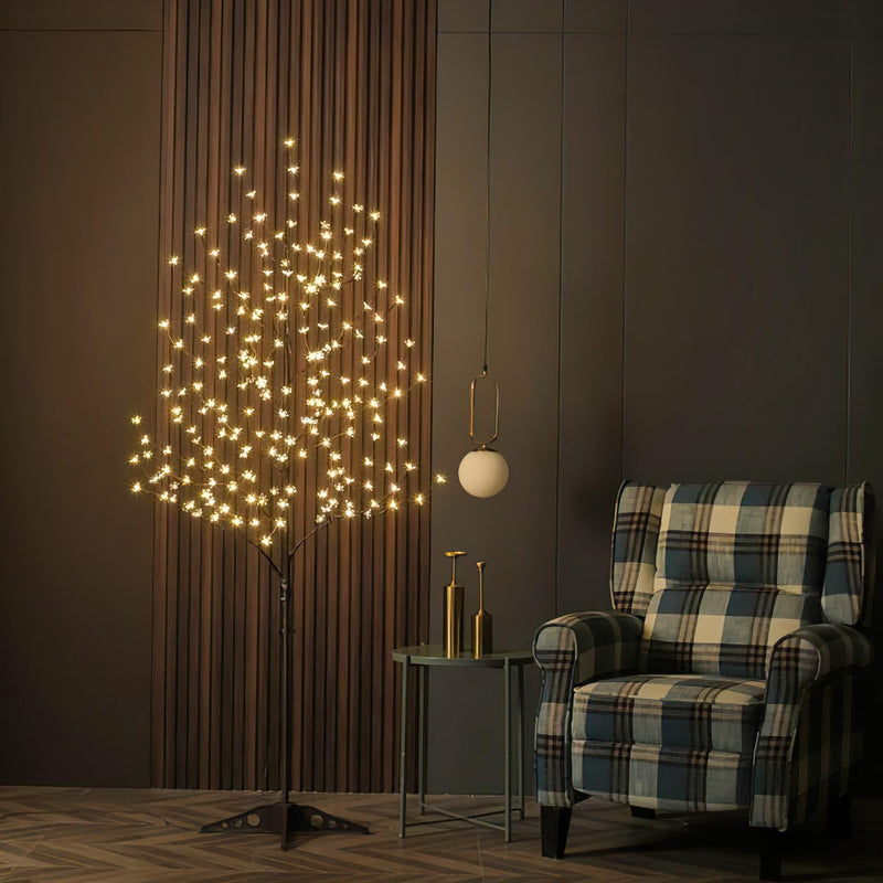 6.5 Feet 208L Led Lighted Cherry Blossom Tree, Warm White, Decorate Home Garde