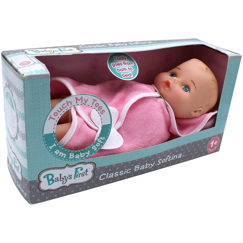 Bathtime With Softina Pink Toy Doll, Lifelike Features, Machine Washable, F