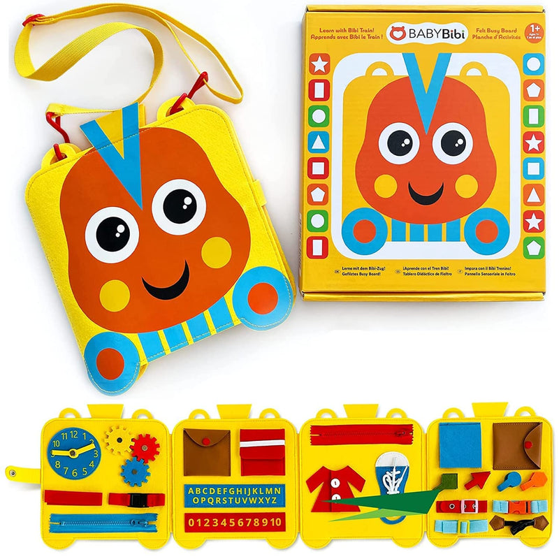 Felt Train Busy Board For Toddlers 2 4 Year Old Montessori Busy Board With 22