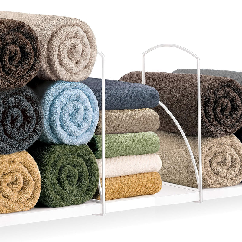 Lynk® Tall White Shelf Dividers - Linen Closet Organizers And Storage - Linen St