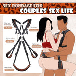 Adjustable BDSM Bondage Sex Swing with Waist Support & Plush Padding – Holds 300 lbs