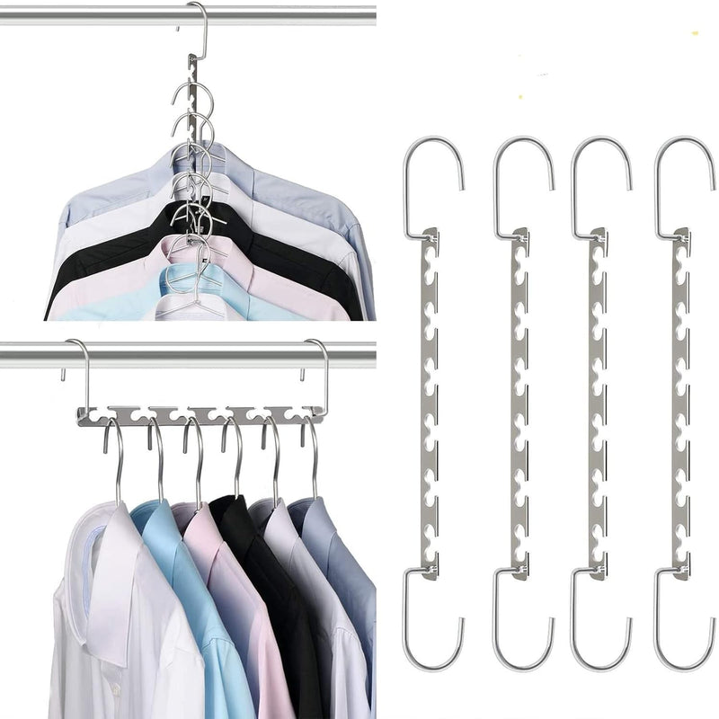 Metal Magic Hangers Space Saving Hangers 12-Holes Closet Storage Organization, S